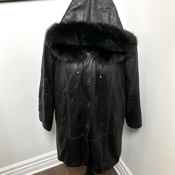 Dimitri Européen Collection Winter Lamb Leather Coat - Picture 1 of 11